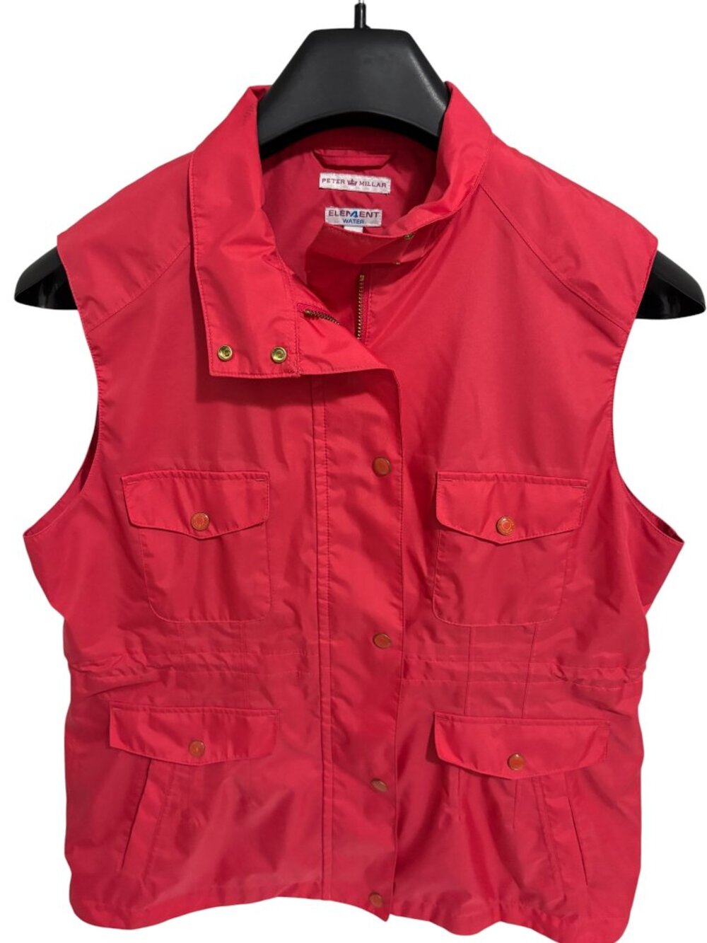 Peter Millar Element4 Water Vest Womens XL Red Full Zip Golf Windbreaker